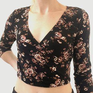 Very Flattering Cropped Floral Shirt